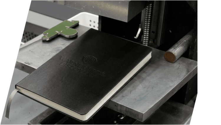cuaderno impreso con cuño
